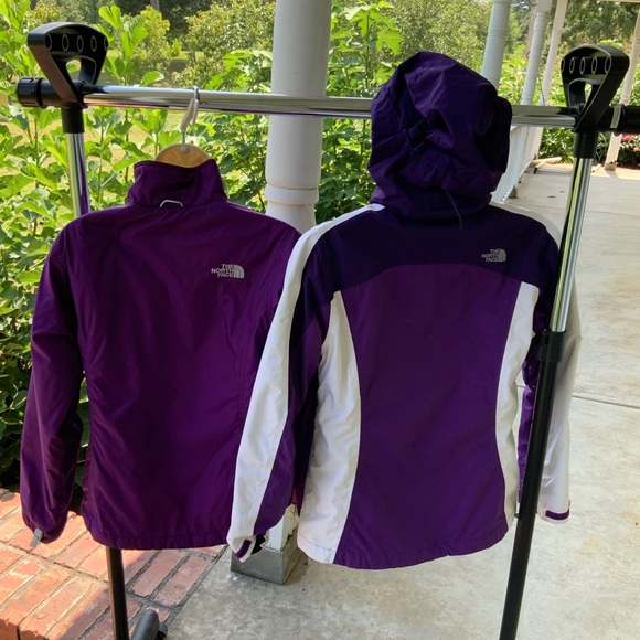 The North Face 3 in 1 Hyvent Hooded Womens Jacket POP OF PURPLE COLOR Size S - Picture 2 of 13